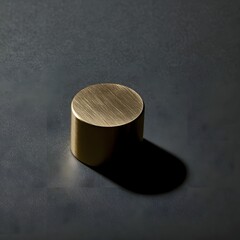 Naklejka premium Minimalist Brass Weight on Charcoal Background