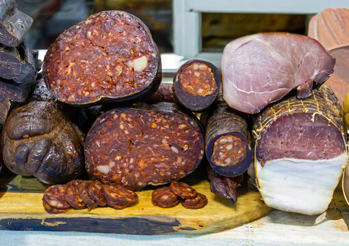 Homemade organic delicatessen on market