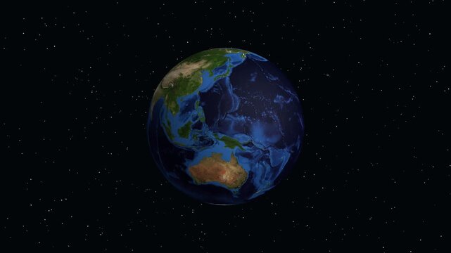 3D Earth Animation Zooming into Errachidia Morocco with Data Overlay