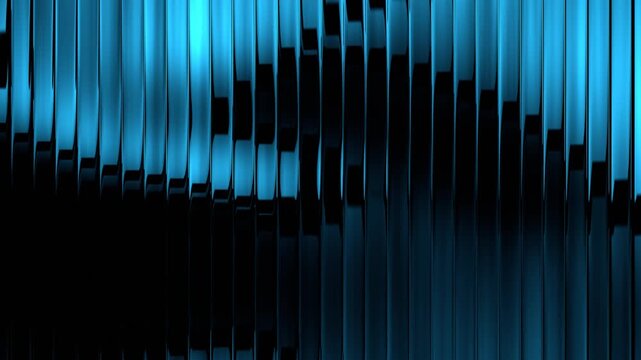 Glass silver blue dancing lines wall disco background VJ loop