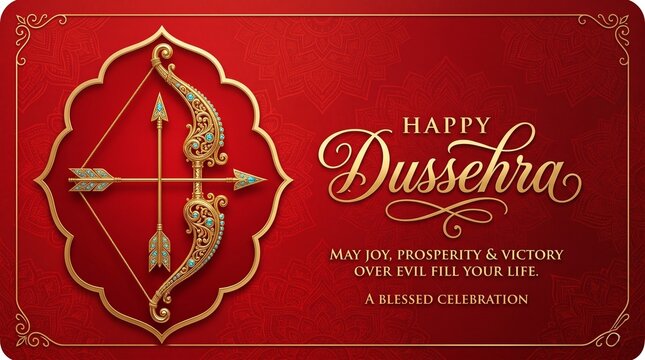 Happy Dussehra greeting card