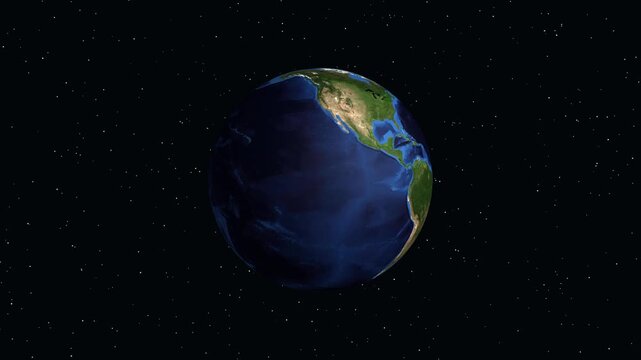 3D Earth Animation Zooming into Surat Thani Thailand with Data Overlay