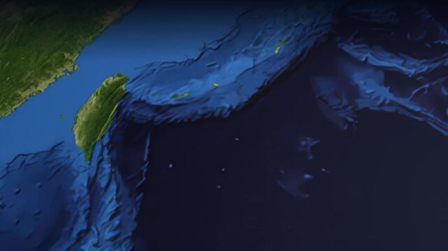 Animated Flight Path Map from Guangzhou China to Tokyo Japan