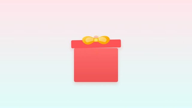 Animasi Surprise Explosion Gift Box Reveal 4K Motion Graphic Animation | Seamless Loop