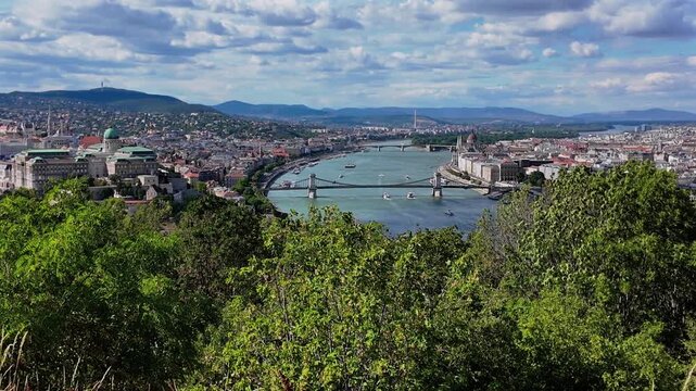 Panoramic View of Budapest Overlooking the Danube River