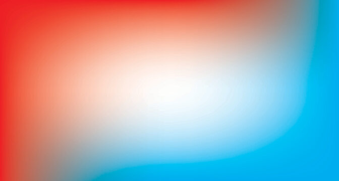 Smooth color gradient background transitioning from red to white to blue