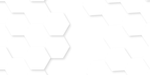 Fototapeta premium White abstract honeycomb mosaic and tile geometric hexagon geometric digital technology polygon science vintage square mosaic and web cover business texture.