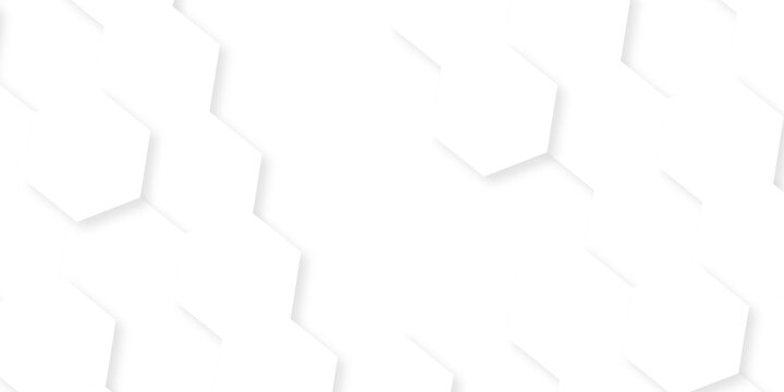 White abstract honeycomb mosaic and tile geometric hexagon geometric digital technology polygon science vintage square mosaic and web cover business texture.