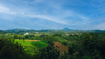 Fototapeta premium View Khao Kho, Phetchabun, Thailand, This picture was shot at Khao Kho Royal Palace, Phetchabun, Thailand.