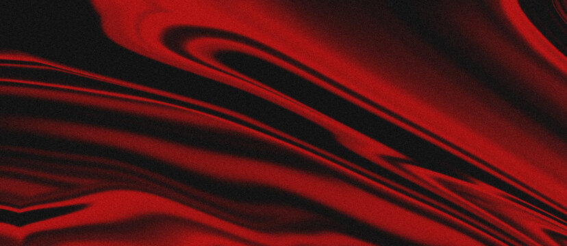 Abstract red and black liquid swirl grainy background with grainy texture