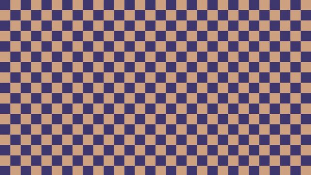 Seamless Navy Blue and Tan Checkerboard Pattern Loop Moving Upward &ndash; Retro Geometric Motion Background