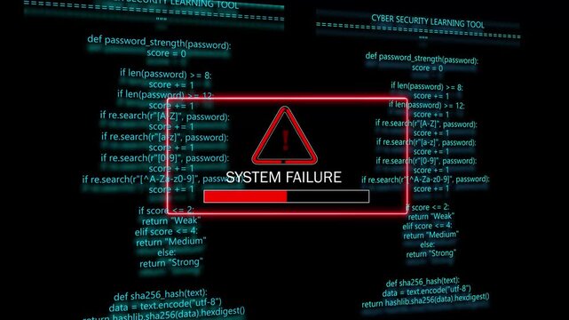System failure , privacy protection. Hacker attack Security Alert Cyber security concept. computer hacking warning, message hacked alert warning hacked alert blackmailing virus. 4k video