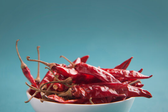 Close-up of a bowl of dried chili