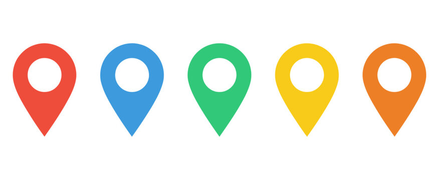 Colorful Location Pin Icons &ndash; Flat Map Marker Vector Icon Set
Map Pin Icon Set &ndash; Multicolor GPS Location Marker Vector Pack