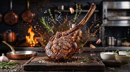 Fototapeta premium Tomahawk Ribeye Steak