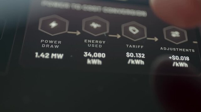 power draw and energy tariff calculation