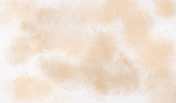 Beige watercolor texture background paper abstract wash neutral stain soft pattern for design, invitation, wall art, craft, banner, greeting card, and poster