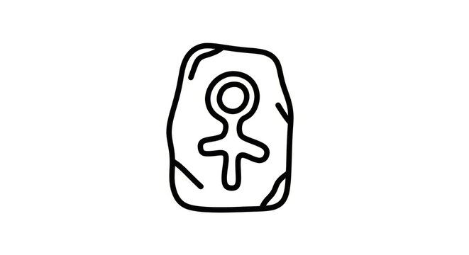 Ancient Hieroglyphic Symbol Illustration.