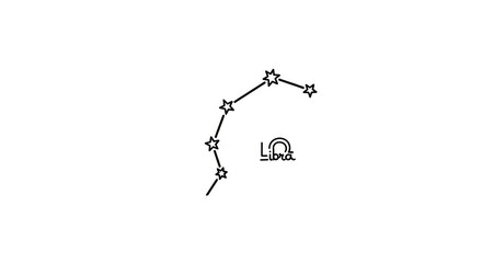 Astronomy star chart with zodiac symbol. © Slowme