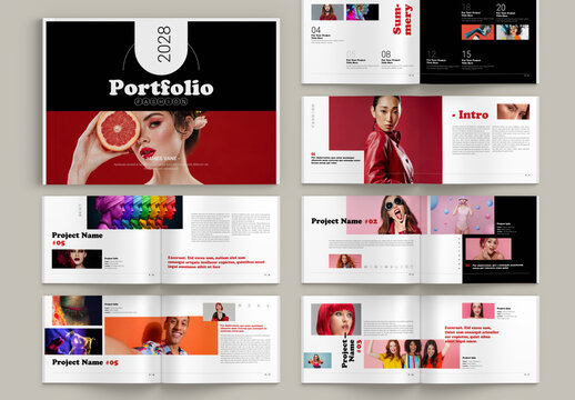 Colorfull Fashion Portfolio Landscape Template
