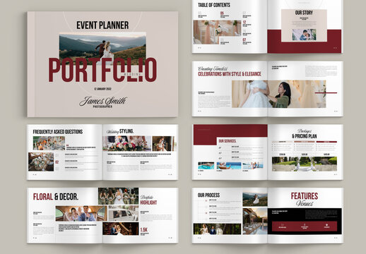 Wedding Planner Portfolio Landscape Template