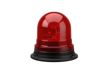 Fototapeta premium Red emergency warning beacon light isolated