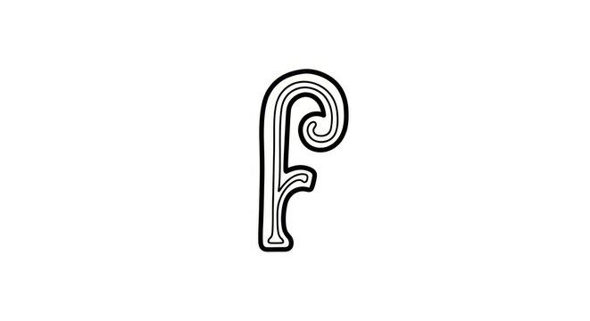 Decorative letter F symbol icon.