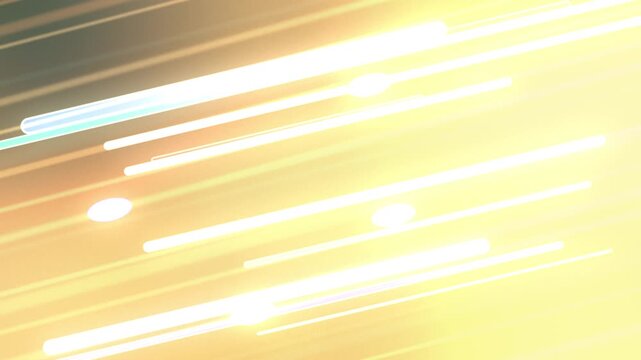 Golden yellow gradient with glowing diagonal bars and circles, seamless looping background