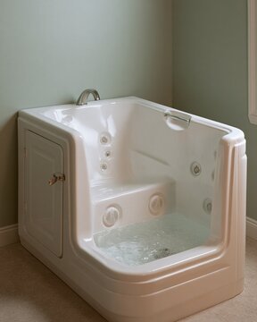 Walk-In Seated Bathtub with Closed Side Door