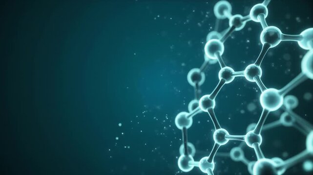 Clean minimalist animation of cellular energy production inside mitochondria for biotech landing pages and health science reports.