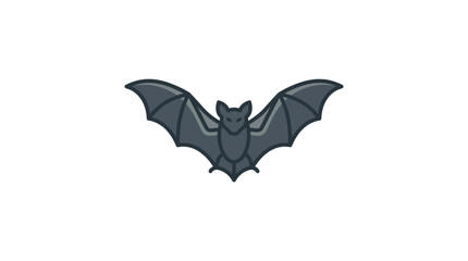 Fototapeta premium Flying gray bat icon.