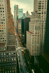 Aerial view of 42nd Street on a wet day in midtown Manhattan, New York City © Stuart Monk