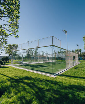Outdoor Padel Court in Scenic Natural Surroundings