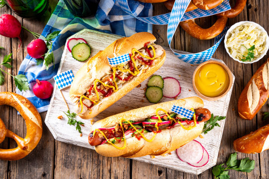 Tasty Oktoberfest hotdogs