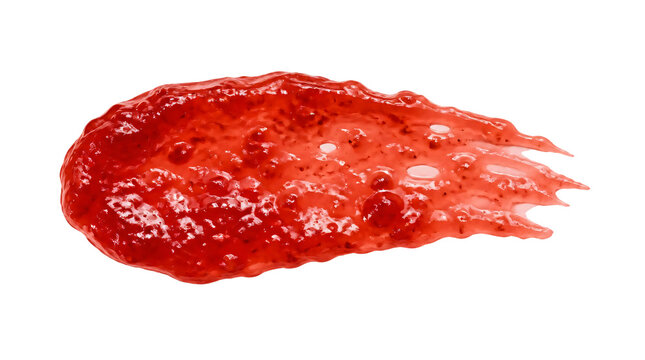 Strawberry jam spread isolated on transparent background