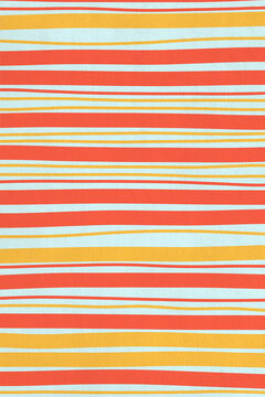 Abstract pattern of horizontal wavy stripes in red, yellow, and blue