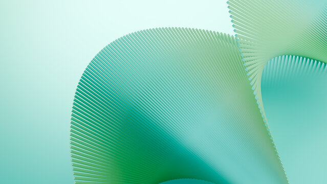 Organic Wave Pattern in Teal and Green, Futuristic Abstract Design