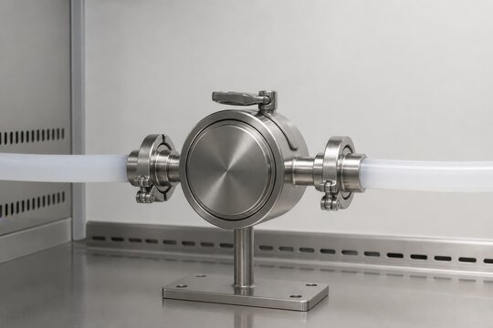 Membrane Filter Holder Installed on Laboratory Line
