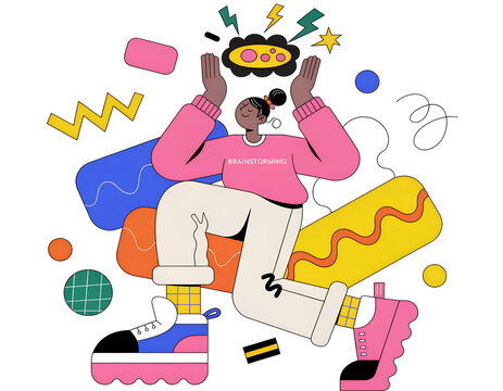 Creative Mind In Action: Colorful Abstract Elements