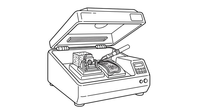 Laboratory microtome for slicing biological samples for microscopy