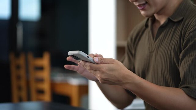 man is using a smartphone and tablet to access the cloud computing system, Storage and data transfer Cloud network, Cloud technology.