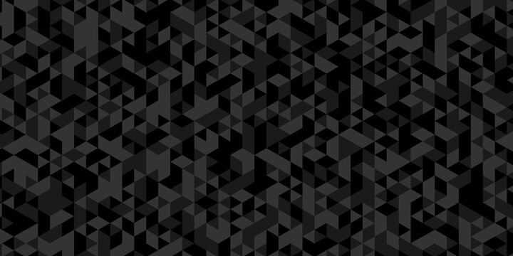 Abstract geometric wall tile and metal cube background triangle wallpaper. Seamless geometric pattern low polygon backdrop background. Gray diamond overlap polygonal background.