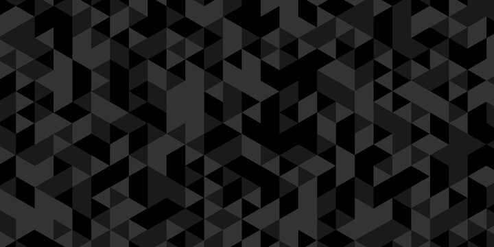 Abstract geometric wall tile and metal cube background triangle wallpaper. Seamless geometric pattern low polygon backdrop background. Gray diamond overlap polygonal background.