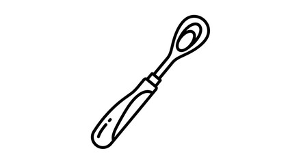 Fototapeta premium Baby Spoon with Ergonomic Handle, First Foods, Feeding Utensil Icon