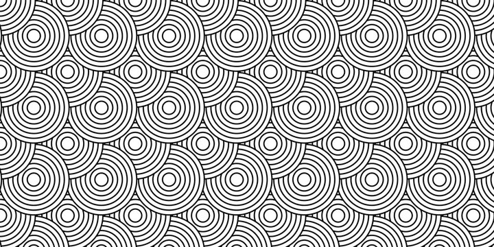 Modern abstract colorful circle line pattern background. Seamless design for banner and wave overlapping geometric wallpaper design.