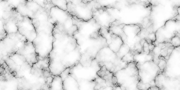 White marble texture Panoramic white background. marble stone texture for design. Natural stone Marble white background wall surface black pattern. White and black marble texture background.
