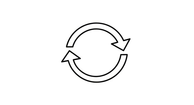 Circular Arrow Recycling Symbol Icon.