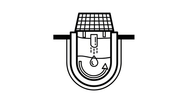 Industrial wastewater treatment system diagram.