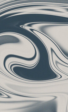 Monochrome gray liquid marble background with dark swirling lines and film grain texture offers sophisticated aesthetic for elegant branding materials.