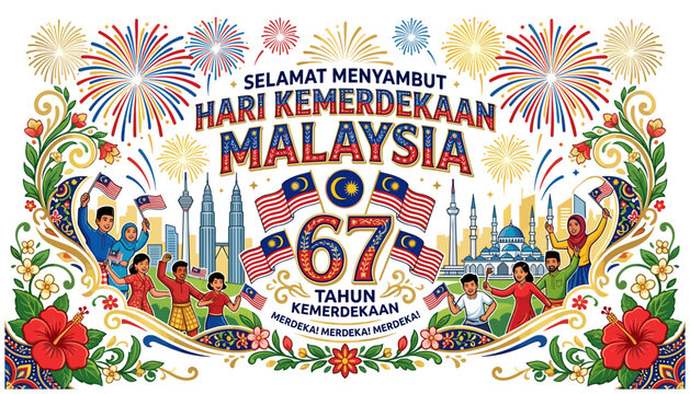 Malaysia Independence Day 67th Anniversary Celebration Poster